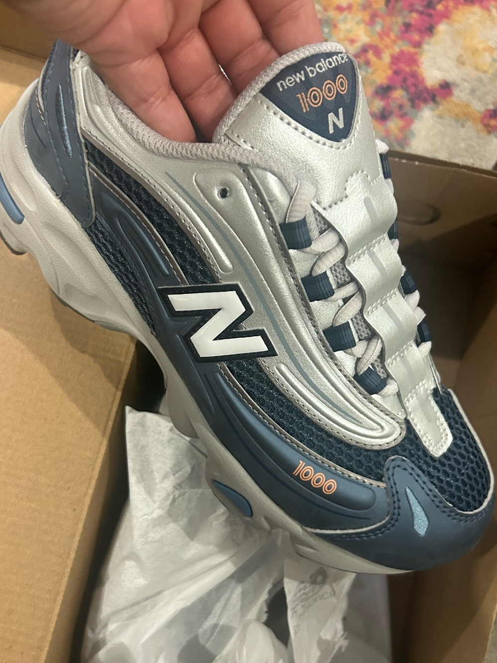 New Balance Navy Silver 1000